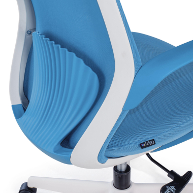 silla giratoria azul whisper malla brazos fijos 6
