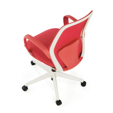 silla giratoria rojo whisper malla brazos fijos 9