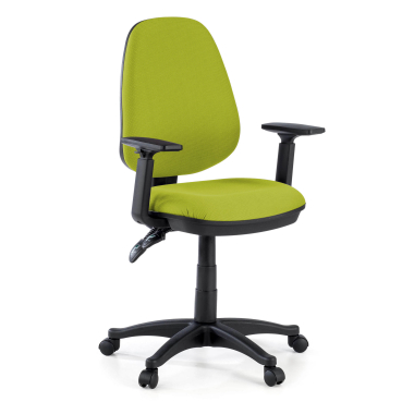 silla de oficina verde con brazos tela brazos regulables 1d 1