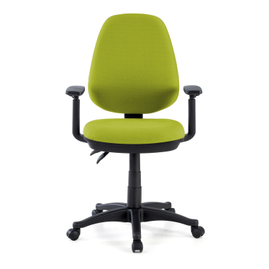 silla de oficina verde con brazos tela brazos regulables 1d 10