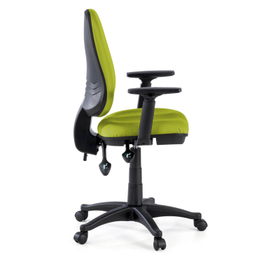 silla de oficina verde con brazos tela brazos regulables 1d 4