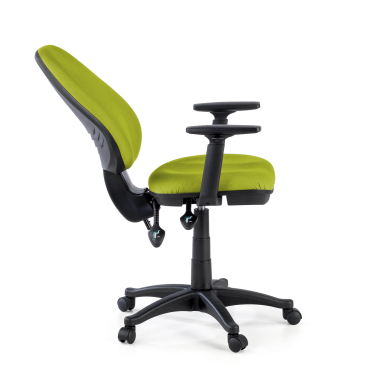 silla de oficina verde con brazos tela brazos regulables 1d 5