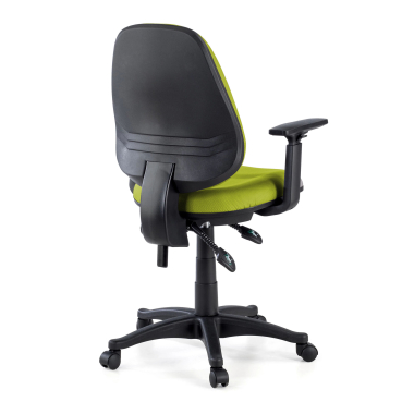 silla de oficina verde con brazos tela brazos regulables 1d 6