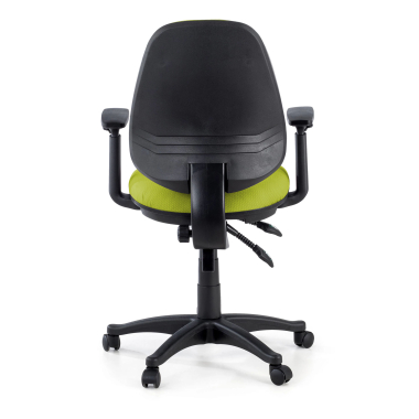silla de oficina verde con brazos tela brazos regulables 1d 7