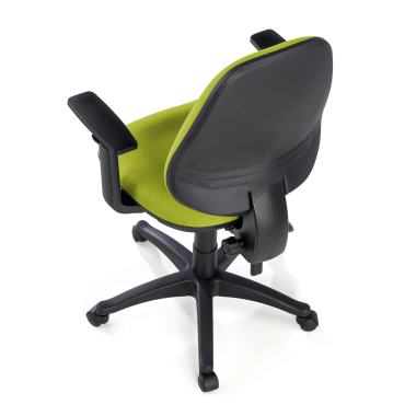 silla de oficina verde con brazos tela brazos regulables 1d 8