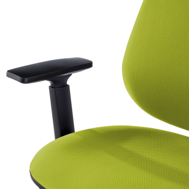 silla de oficina verde con brazos tela brazos regulables 1d 3