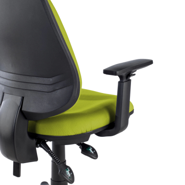 silla de oficina verde con brazos tela brazos regulables 1d 9