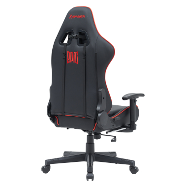 silla gaming rojo epic piel sintetica brazos moviles cojin lumbar y cervical reposacabezas reposapies extensible 8