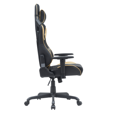 silla gaming amarillo hero piel sintetica brazos moviles cojin lumbar y cervical reposacabezas 4