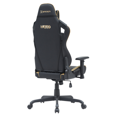 silla gaming amarillo hero piel sintetica brazos moviles cojin lumbar y cervical reposacabezas 7