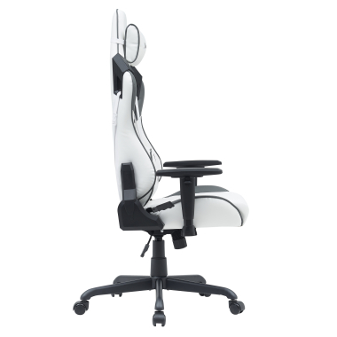 silla gaming blanco gris hero piel sintetica brazos moviles cojin lumbar y cervical reposacabezas 7