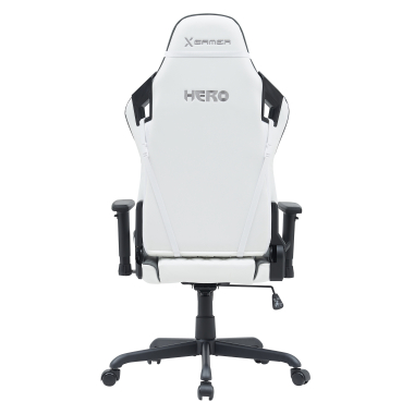 silla gaming blanco gris hero piel sintetica brazos moviles cojin lumbar y cervical reposacabezas 6