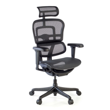 silla ergonomica negro estructura negra malla brazos regulables 4d soporte lumbar reposacabezas 1