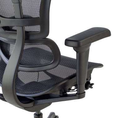 silla ergonomica negro estructura negra malla brazos regulables 4d soporte lumbar reposacabezas 4