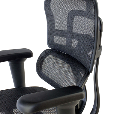 silla ergonomica negro estructura negra malla brazos regulables 4d soporte lumbar reposacabezas 7