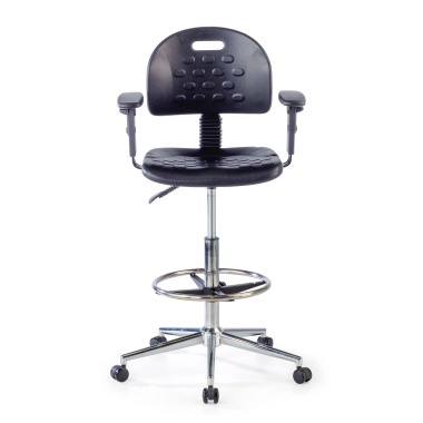 taburete de trabajo y laboratorio negro taburete con brazos plastico sin brazos 10