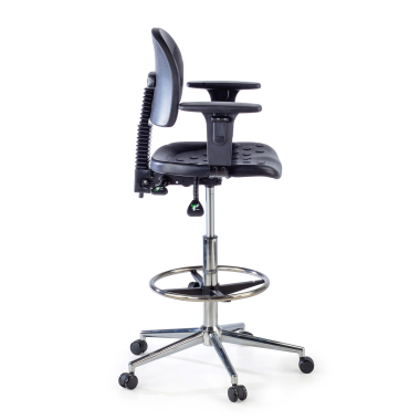 taburete de trabajo y laboratorio negro taburete con brazos plastico sin brazos 6