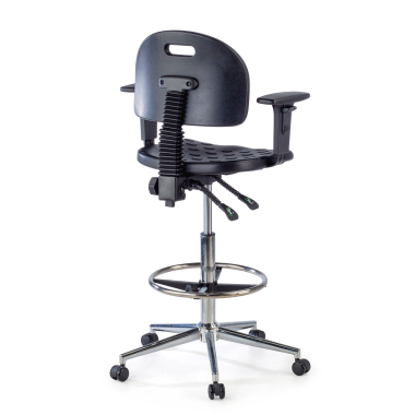 taburete de trabajo y laboratorio negro taburete con brazos plastico sin brazos 5