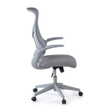 silla de oficina gris raptor malla brazos abatibles 4