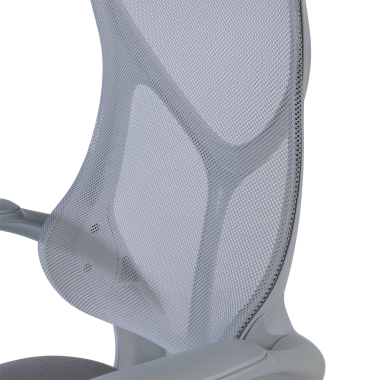 silla de oficina gris raptor malla brazos abatibles 7
