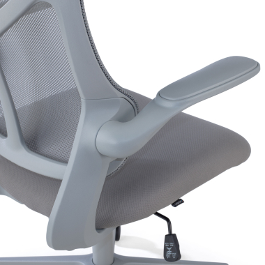 silla de oficina gris raptor malla brazos abatibles 5