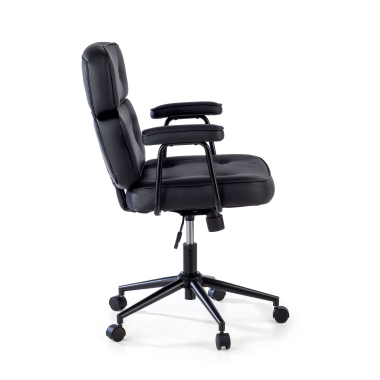 silla de oficina negro royale piel sintetica brazos fijos 4