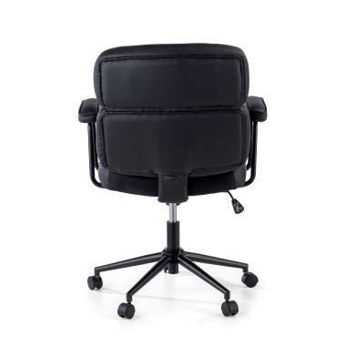silla de oficina negro royale piel sintetica brazos fijos 8