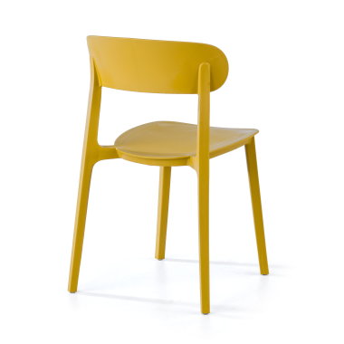 silla confidente mostaza moon plastico sin brazos 8