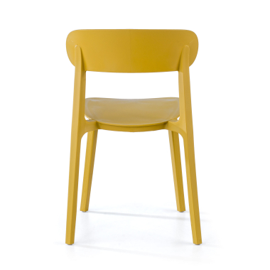 silla confidente mostaza moon plastico sin brazos 9