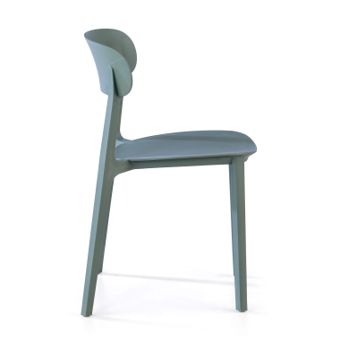 silla confidente verde moon plastico sin brazos 4