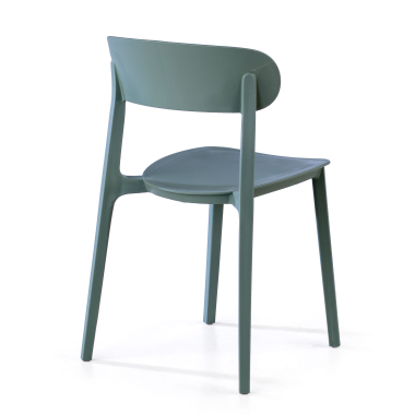 silla confidente verde moon plastico sin brazos 6