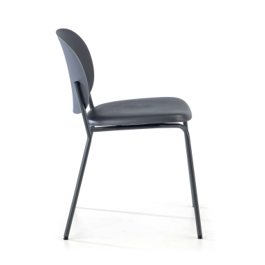 silla confidente negro mila plastico sin brazos 4