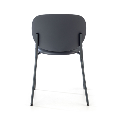 silla confidente negro mila plastico sin brazos 8