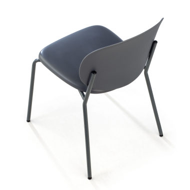 silla confidente negro mila plastico sin brazos 9