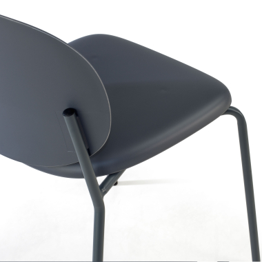 silla confidente negro mila plastico sin brazos 5