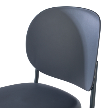 silla confidente negro mila plastico sin brazos 6