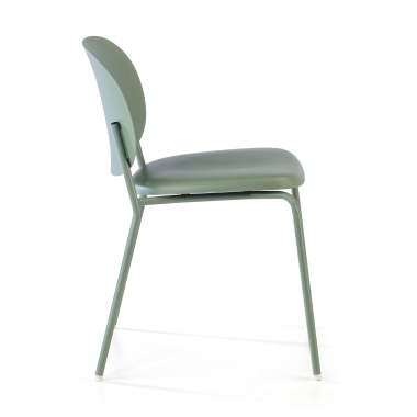 silla confidente verde mila plastico sin brazos 4