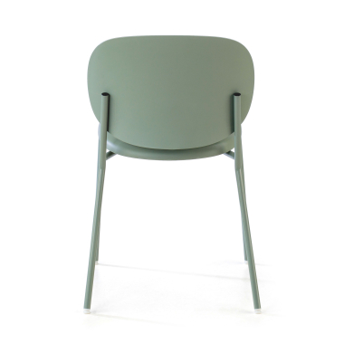 silla confidente verde mila plastico sin brazos 8
