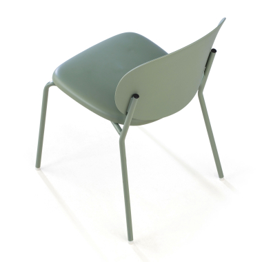 silla confidente verde mila plastico sin brazos 9