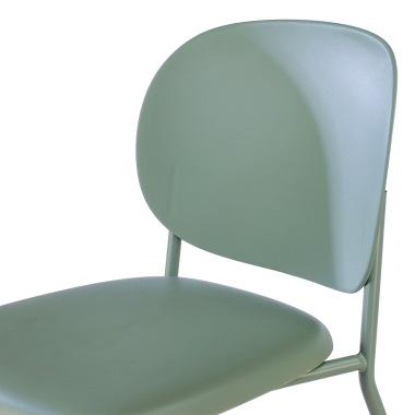 silla confidente verde mila plastico sin brazos 6