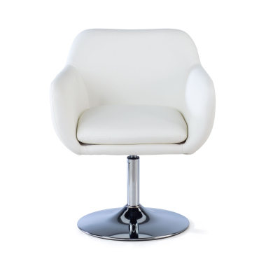 silla sala de espera blanco space piel sintetica brazos fijos 3