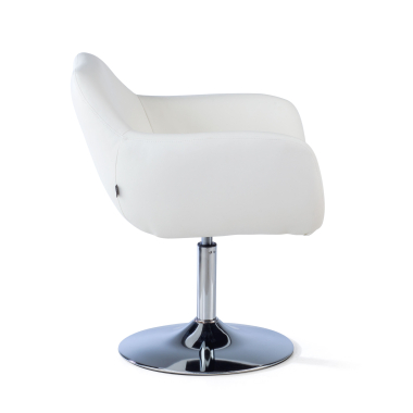 silla sala de espera blanco space piel sintetica brazos fijos 4