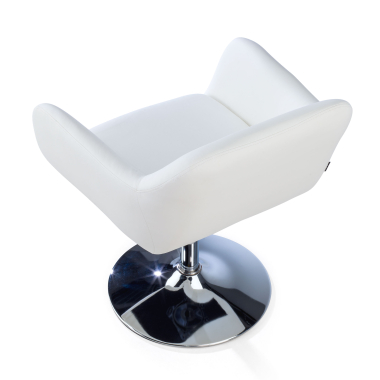 silla sala de espera blanco space piel sintetica brazos fijos 9