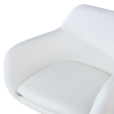 silla sala de espera blanco space piel sintetica brazos fijos 5