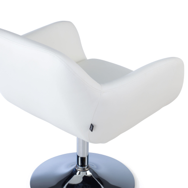 silla sala de espera blanco space piel sintetica brazos fijos 6
