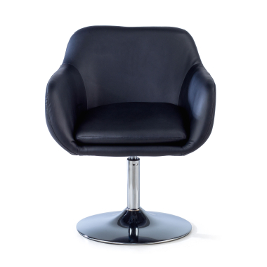 silla sala de espera negro space piel sintetica brazos fijos 3