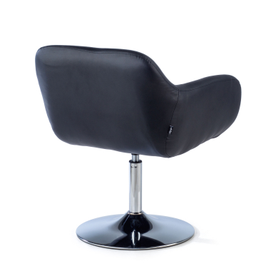 silla sala de espera negro space piel sintetica brazos fijos 9