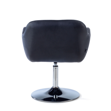 silla sala de espera negro space piel sintetica brazos fijos 8