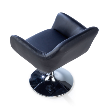 silla sala de espera negro space piel sintetica brazos fijos 6