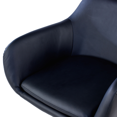 silla sala de espera negro space piel sintetica brazos fijos 7